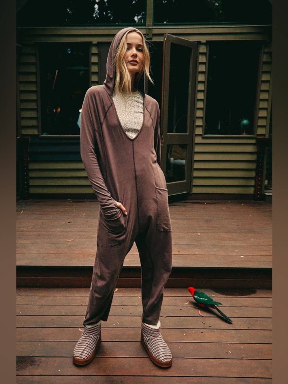 Free people Hot Shot Long-Sleeve jumpsuit